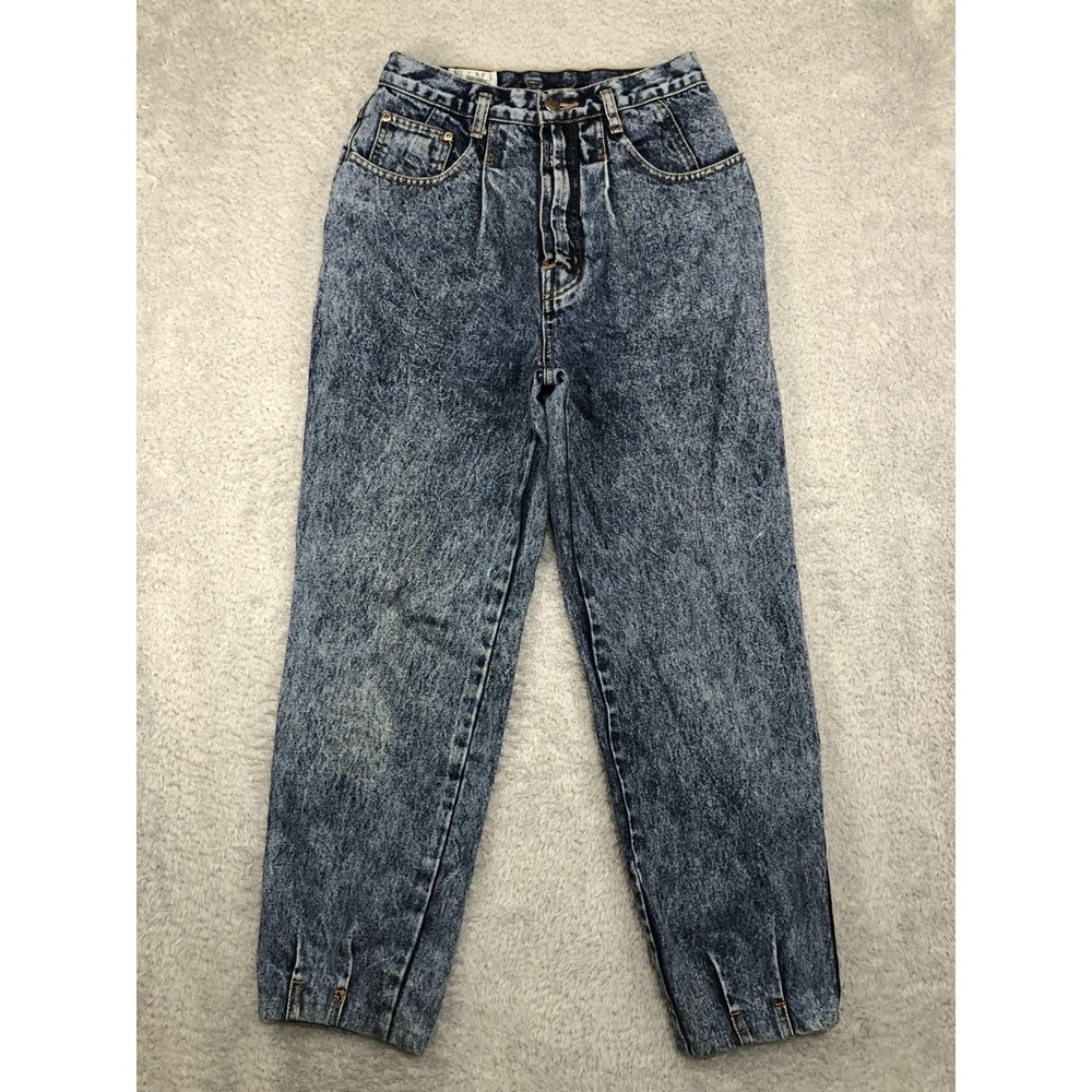 VTG Nuovo Industriale Jeans Women Size 7 (27x26) Blue Acid High Rise